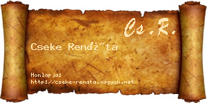 Cseke Renáta névjegykártya