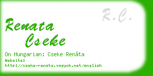 renata cseke business card